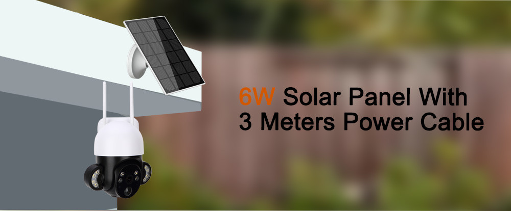 H.265 Battery Security Camera WiFi 3MP Solar Powered Outdoor Camera