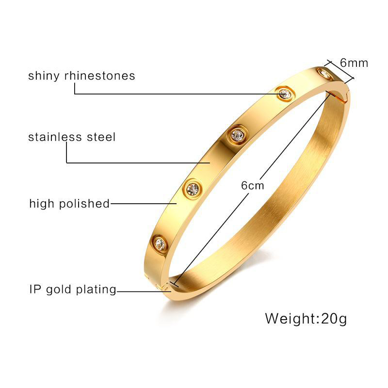Endless Inlay Wrist Bangle Bracelet C open Highpolished 20g Weight 60mm