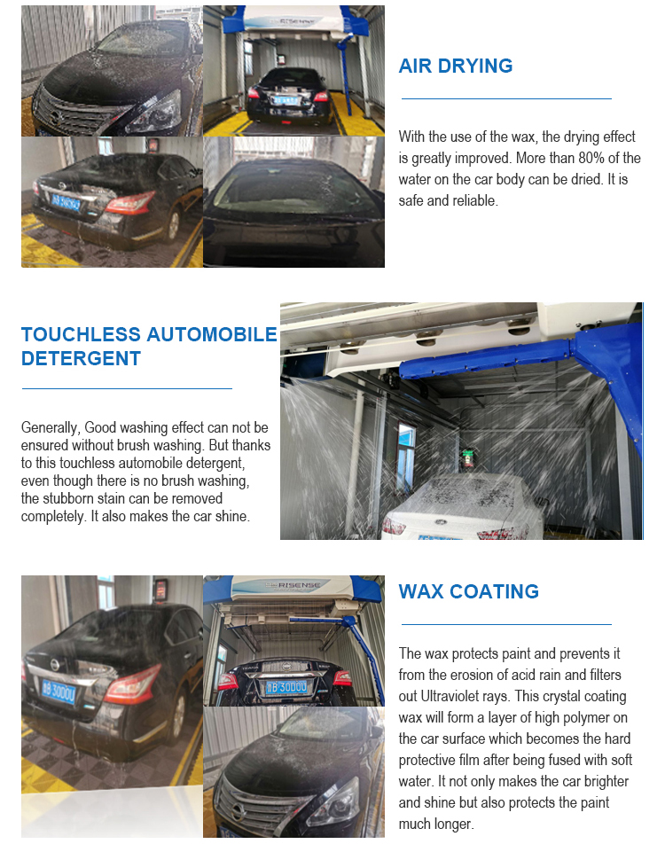 Risense 360 Magic Model Robot High Pressure Car Wash Machine 3670*1330*1300mm Dimensions