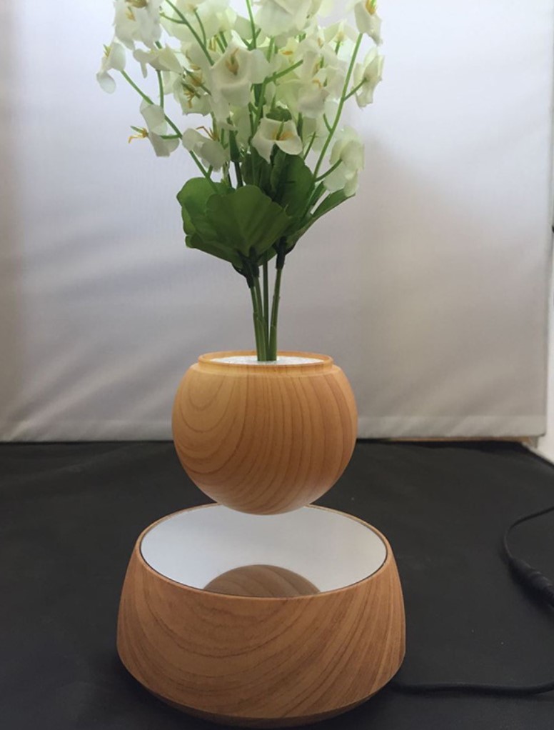 360 rotating wooden magnetic floating levitatING air bonsai tree plant for decor gift