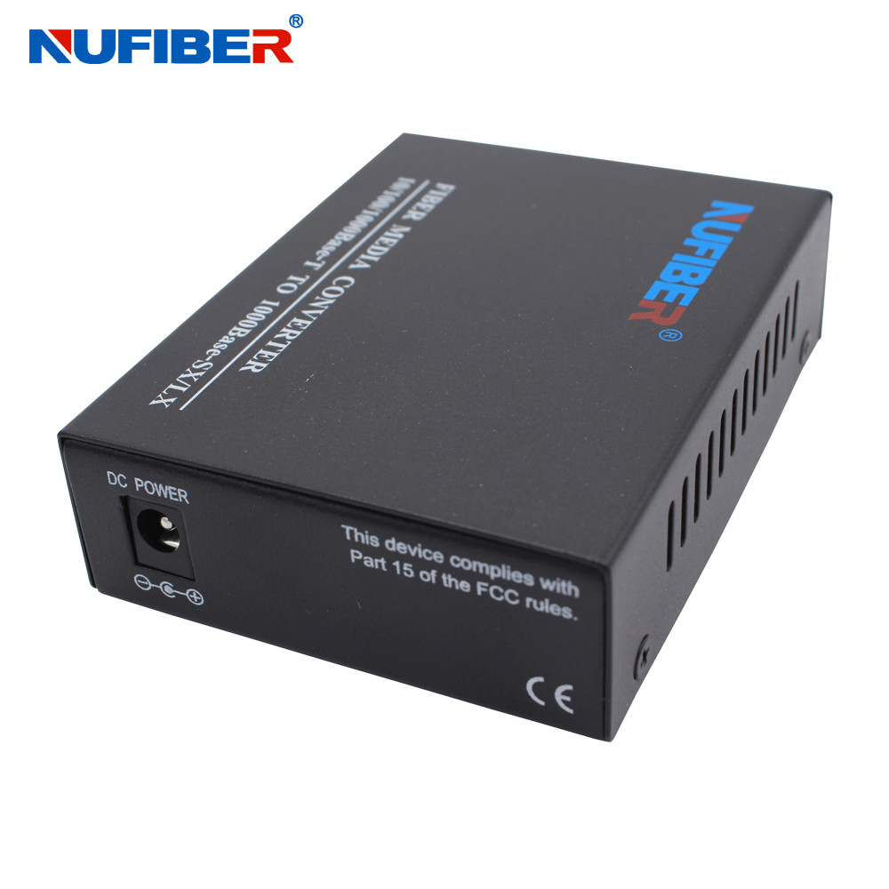 10/100/1000M Fiber Media Converter Simplex SM 1310nm/1550nm 20km SC