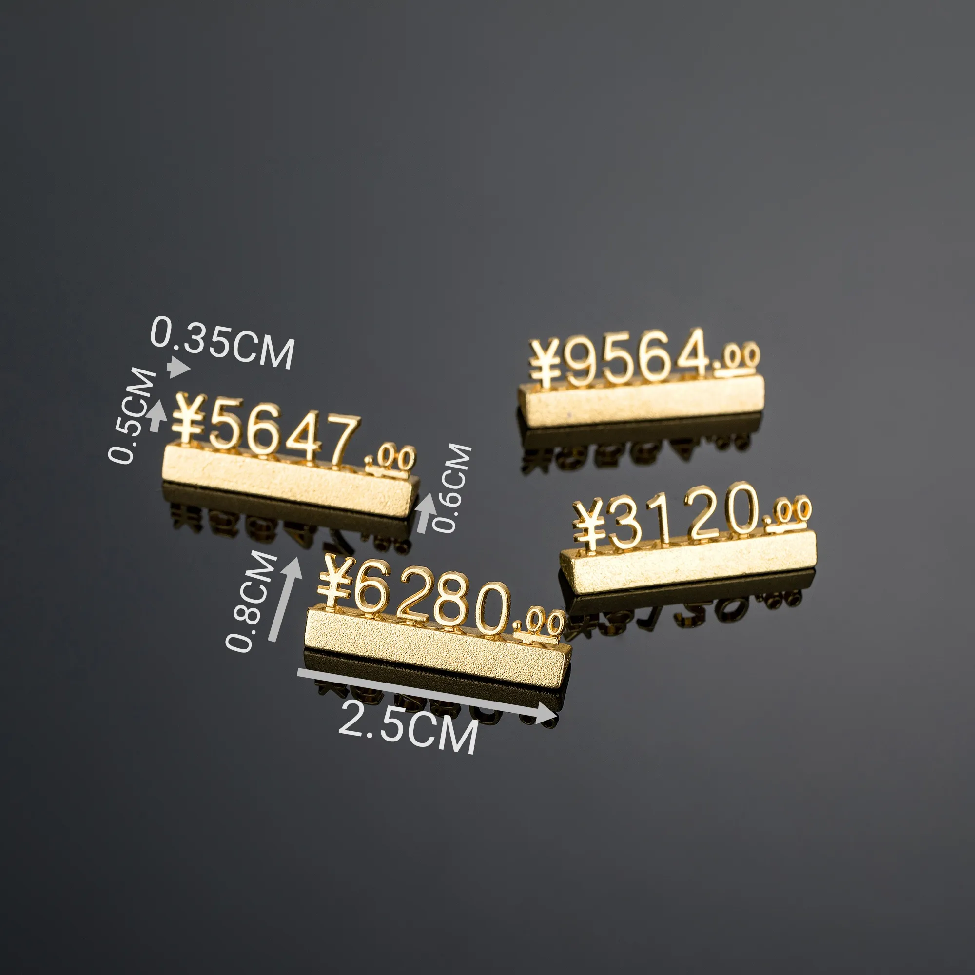 Customizable Gold Metal Price Displays For Jewelry Watches And Luxury Goods