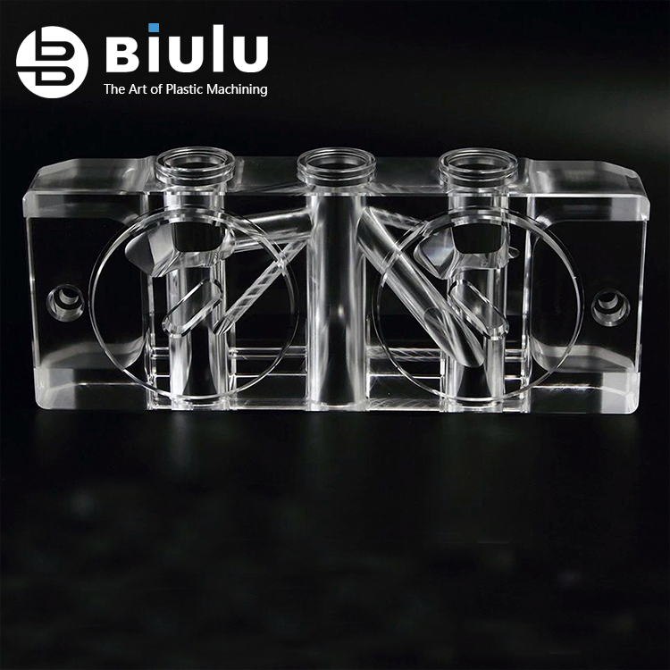 5 Axis CNC PMMA Machining Rapid Prototype Parts With Transparent Color