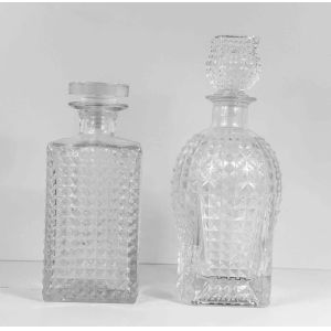 Super Flint Diamond Cut Glass Decanter , XO, brandy , Vodka Liquor Gin Rum