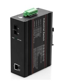 Metal Industrial fiber switch PoE 1*1000M single SC fiber port + 1* 10 / 100 /