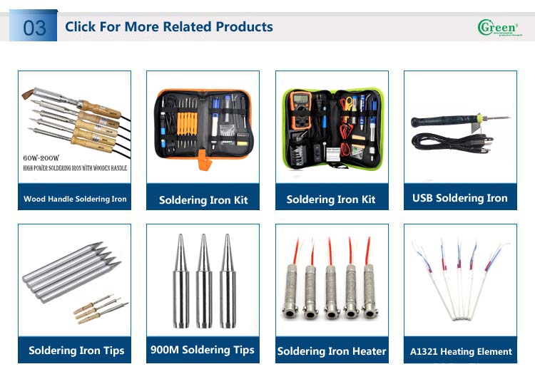 Wooden Handle Electric Soldering Iron , 200W Temperature Controlled Soldering Iron