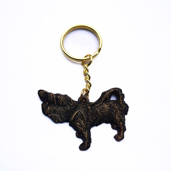Zinc Alloy Die Casted Metal Animal Keychain Antique Gold Plating With 25mm Split