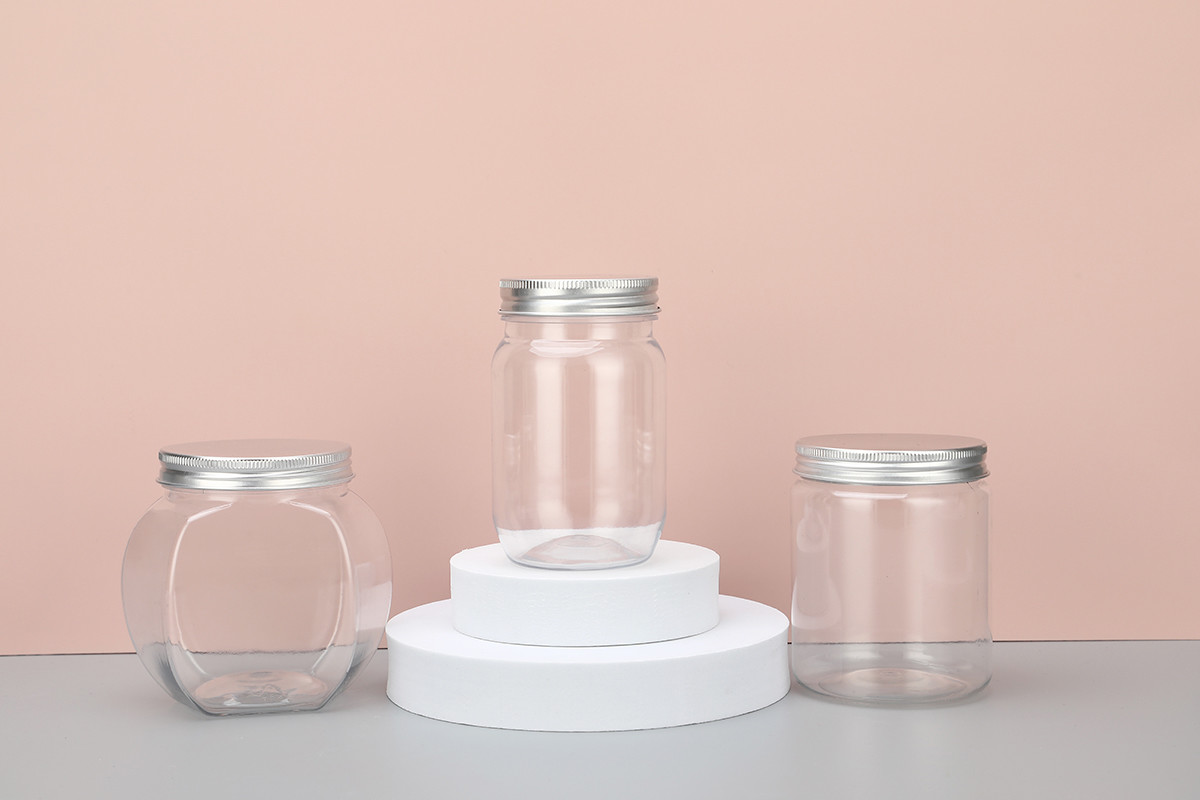 Customizable Logo Printed Plastic Jar Containers with Lids