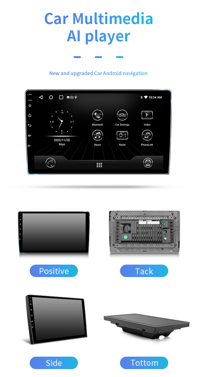 Multimedia Car Audio GPS Navigation 10 Inch WIFI Carplayer With Carplay 4GSIM
