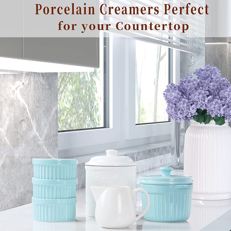 White Coffee Milk Creamer Pitcher Porcelain Small Serving Sauce