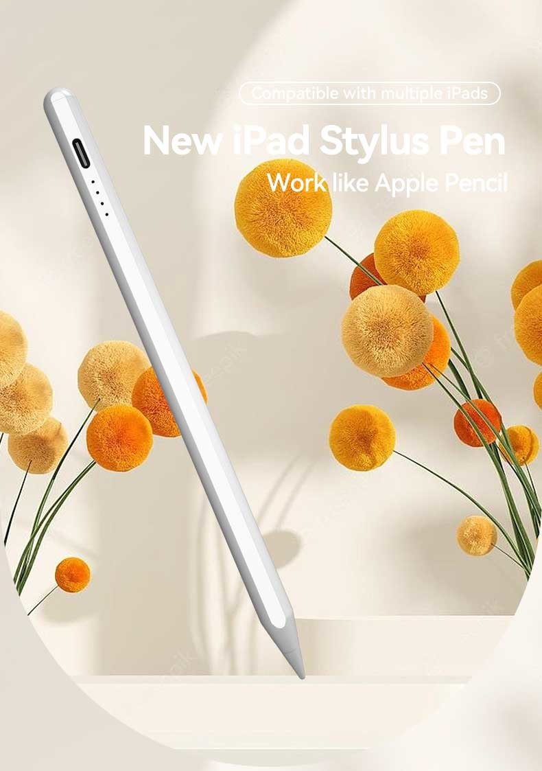 Rechargeable Active Stylus Pencil With 2048 Levels Pressure Sensitivity 15H Working Time