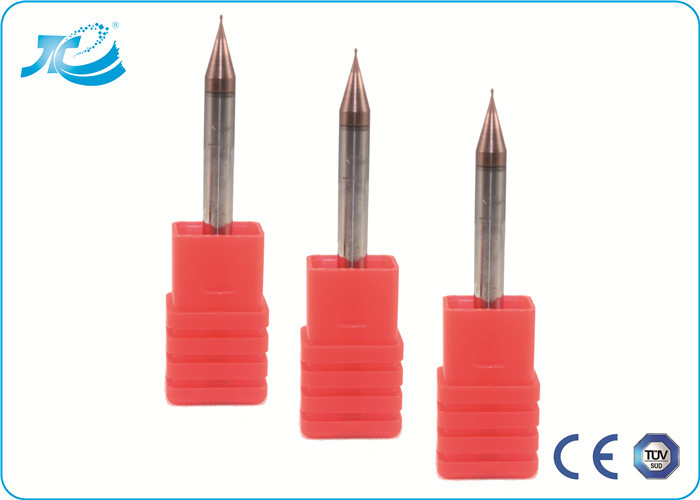 Micro Diameter Ball Nose Plastic Cutting End Mills , 3 / 8 Carbide End Mill