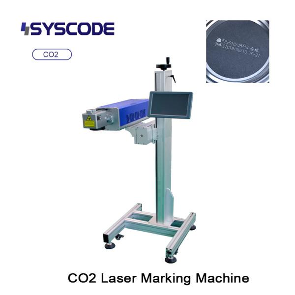  Automated CO2 Laser System - Production line integration. PLC compatible, 360° rotatable head for irregular products. Manufactures