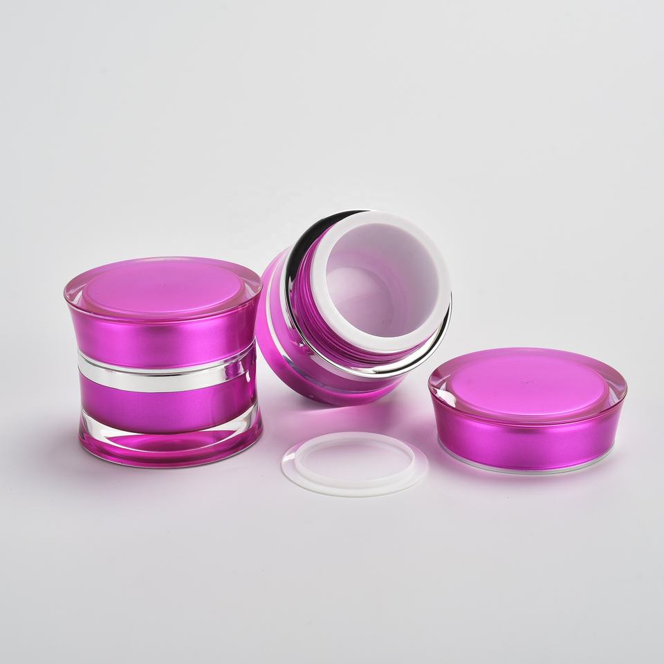 15G Irregular Fancy Pink Cosmetic Cream Plastic Jar Acrylic Packaging