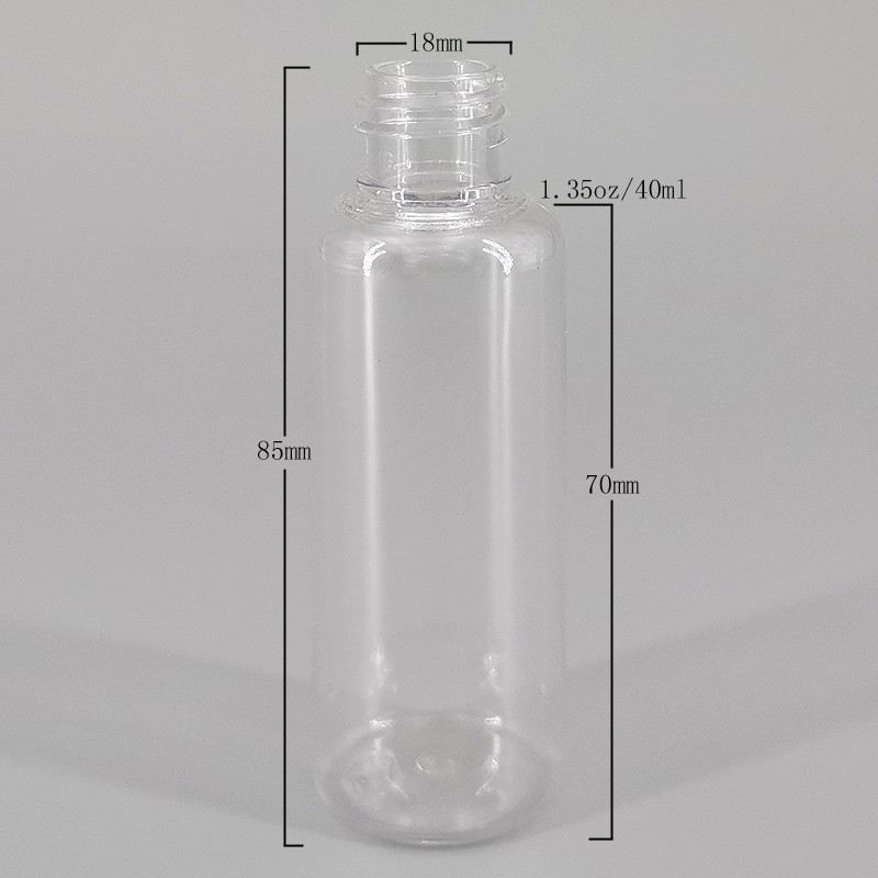 Transparent Round 18mm 40ml Airless Lotion Bottle