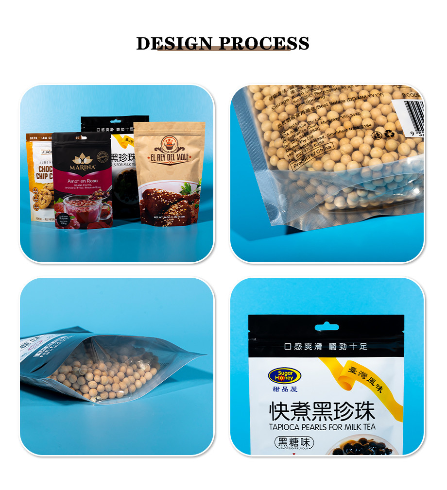 Premium Dessert Packaging Bags Food Grade Leakproof Composite Plastic Pouches With Custom Sizes & Printing FDA SGS Certified Bulk Supply