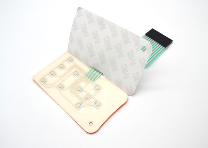 PET / PC Material Embossed Metal Dome Membrane Switch Orange Color Printing