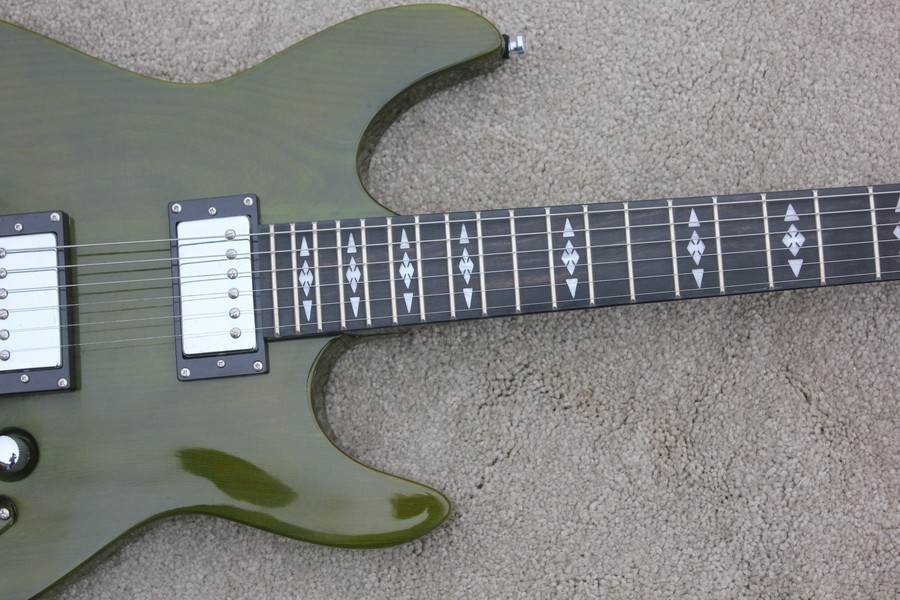 2017 LAVISH new style Grass green FMS custom Solid ELM electric guitar fingerboard ebony Free shipping Factory direct sa