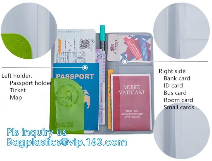New Arrival Plastic PVC Passport cover, Fashion journey 3D PVC synthetic leather travel map passport cover, passport pac