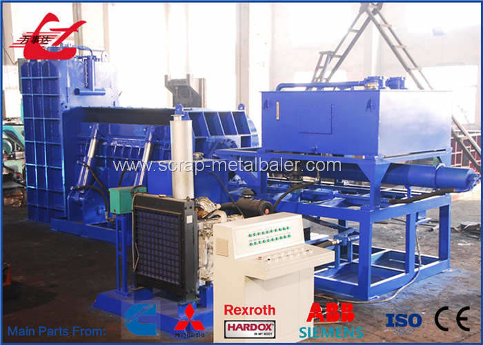 Hydraulic Shear Baler Metal Scrap Baling Shear 3m Chamber 74kW Electric Motor Drive