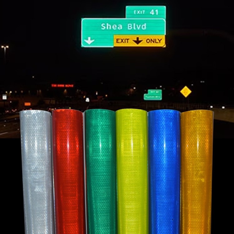 Custom Diamond Traffic Sign Retro Reflective Sheeting Material ASTM D4956 Type