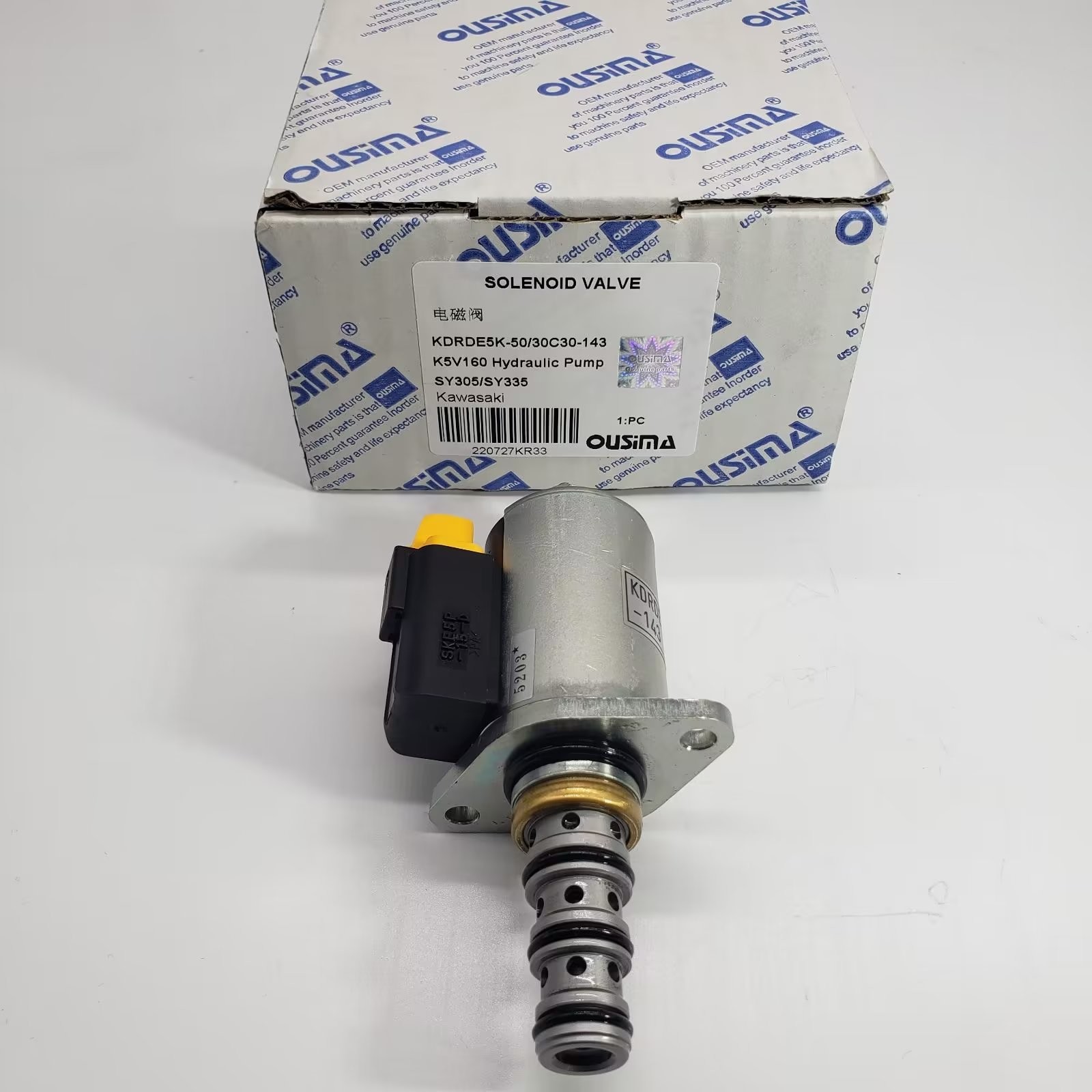Hydraulic Pump Proportional Solenoid Valve KDRDE5K-50 30C30-143 K5V160 For Kawasaki SY305 SY335