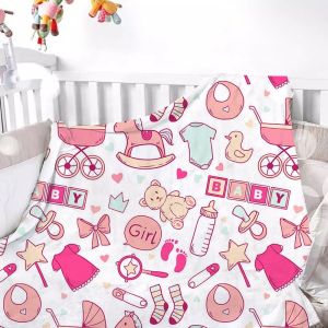 Sublimation Swaddle Blanket Polyester Towel Blankets Custom Print Milestone