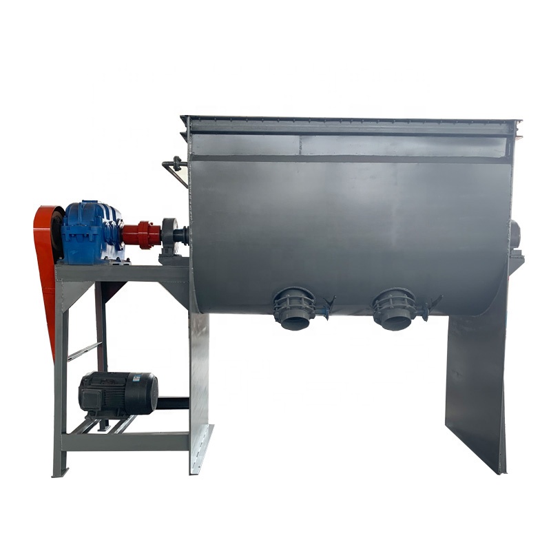 1600 KG Manure Fertilizer Mixing Machine Horizontal Ribbon Blender Powder Mixer with Customer Required Voltage