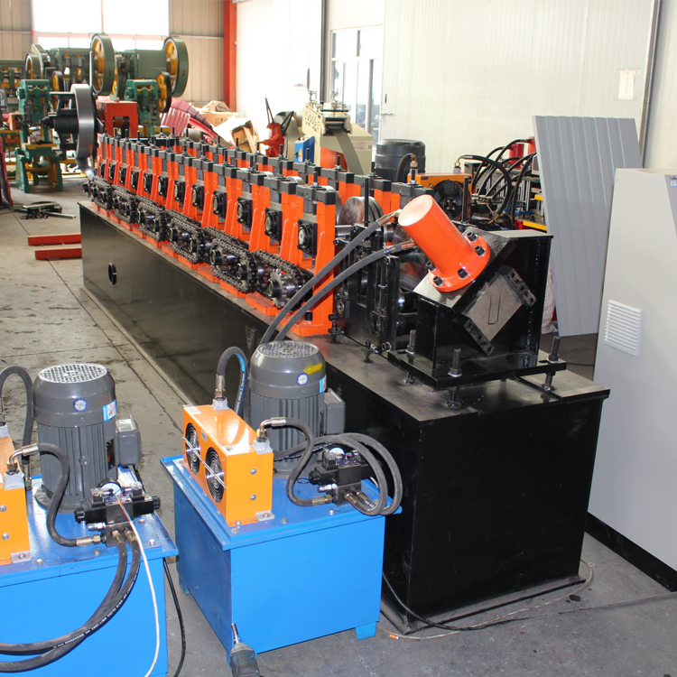 Plc Control Channel Roll Forming Machine Hydraulic Cutting