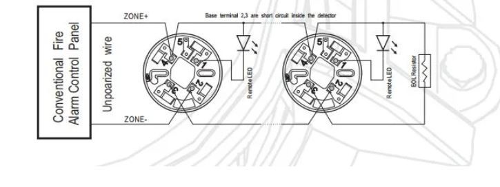 EN54 Standard Conventional Fire Alarm System 2 Wire Smoke Alarm