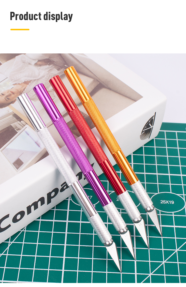 Metal Handle Scalpel Blade Knife for Craft Engraving Cutting Supplies DIY Stationery