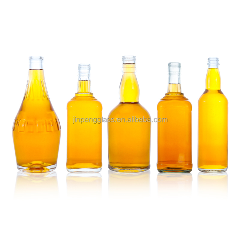 375ml 500ml 700ml 750ml 1000ml Oslo Liquor Gin Whisky Glass Vodka Bottle with Cork Lid