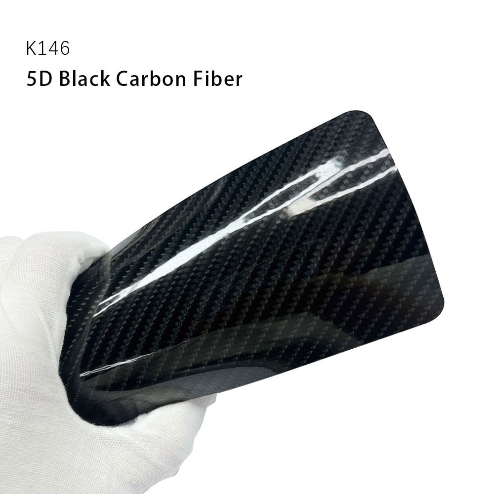 Black Carbon Fiber Protection Film Vinyl Wrap For Car Color Change Film High Glossy