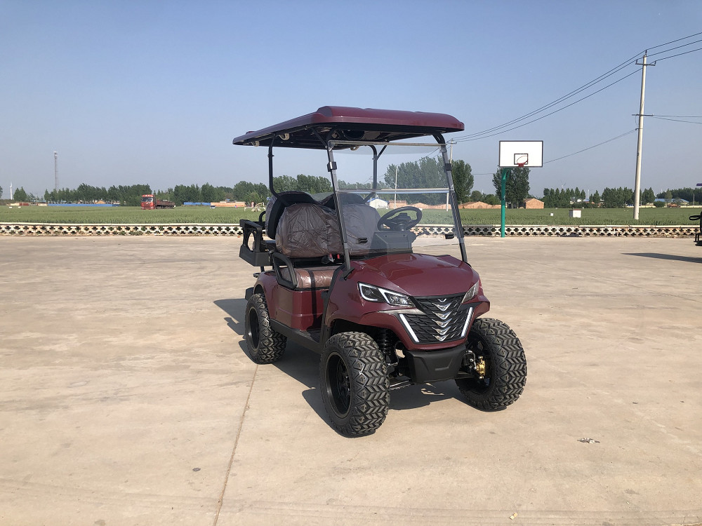 Lithium Battery Macpherson Independent Suspension Aluminum Chassis Four Seater Electric Golf Cart Rear Seat Storage