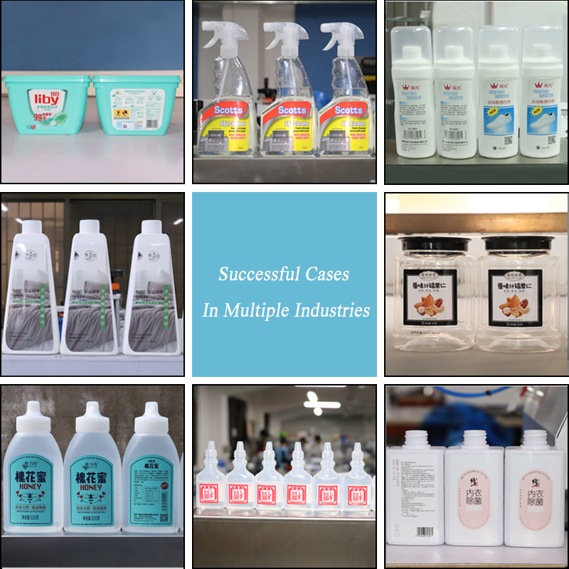 FK911 Auto Flat Bottle Front Back Two Sides Sticker Labeling Machine for Label Roll OD≤260mm
