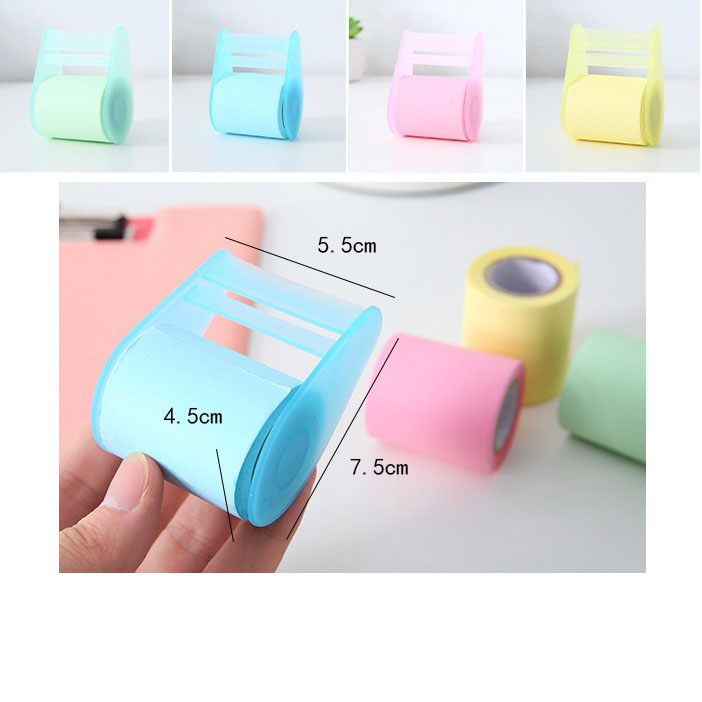 Kawaii Korea Stationery Memo Pad Tape Dispenser Formula Sticky Notes with No Adhesive