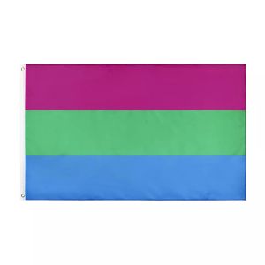 Digital Printing Rainbow LGBT Flag 3x5Ft 100D Polyester Progress Flag