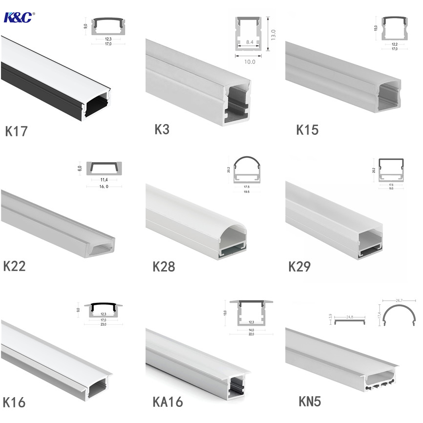 Temper Aluminum Led Profile Extrusion Channel 6063 T5 Sandblasting