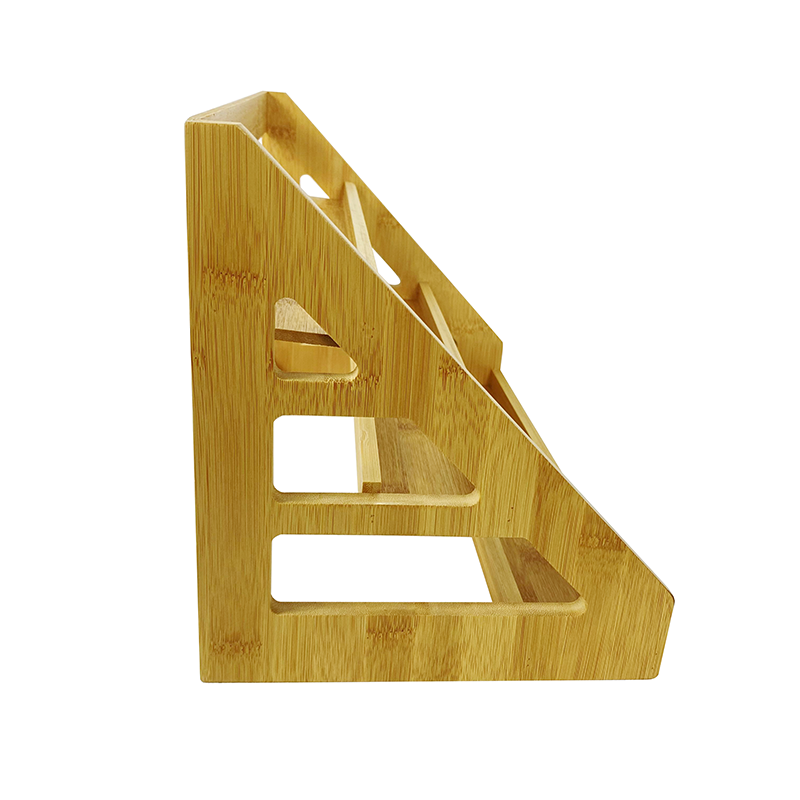 Sustainable Bamboo Cabinet Spice Rack Organizer 48.3x21.6x24.1cm Kitchen Pantry Shelf