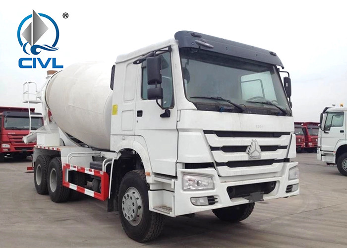 10CBM 371HP 6X4 LHD Concrete Mixing Equipment , HOWO7 Pump Concrete Truck