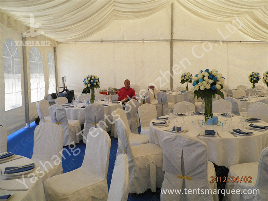 350 Seater Wedding Reception Marquee Banquet Tent Rental With Clear Glass Walls