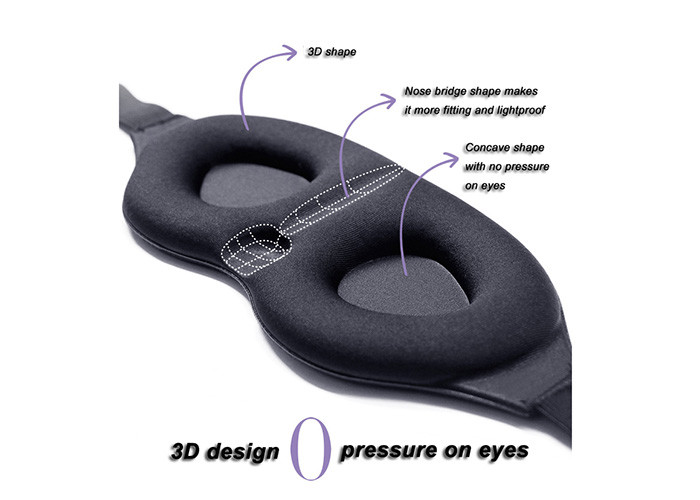 Mens Light Blocking 3D Sleeping Eye Mask For Bedtime Sleep Polyester
