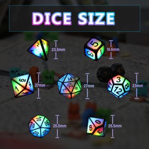 Ultra Long Standby LED Rechargeable Game Dice Set Dragon And Dungeon