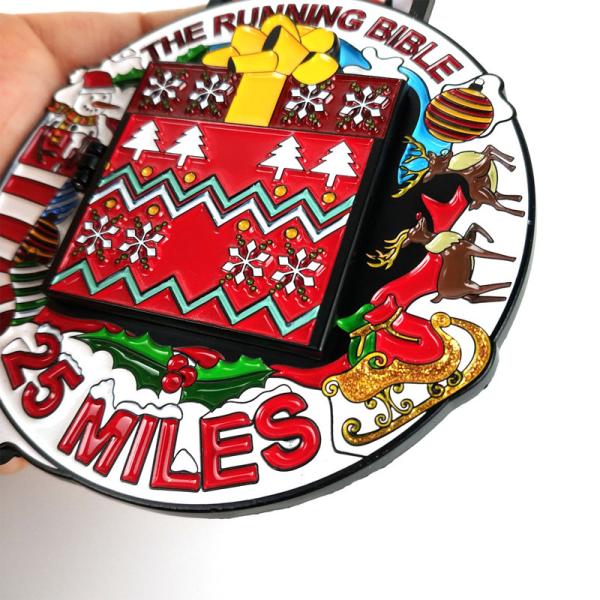 Personalized Christmas Medal | Santa Running Medal