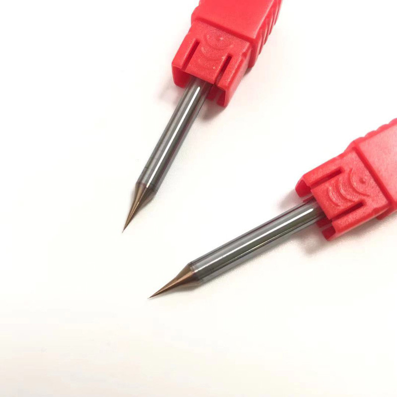Tungsten Carbide Two Flutes 0.1mm Square Cut End Mill Hrc65