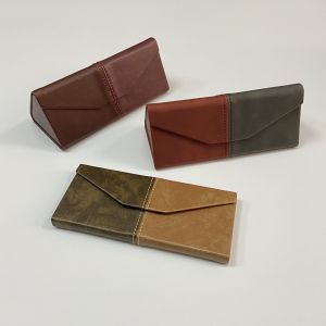 New Design eyeglasses case PU splicing foldable sunglasses case