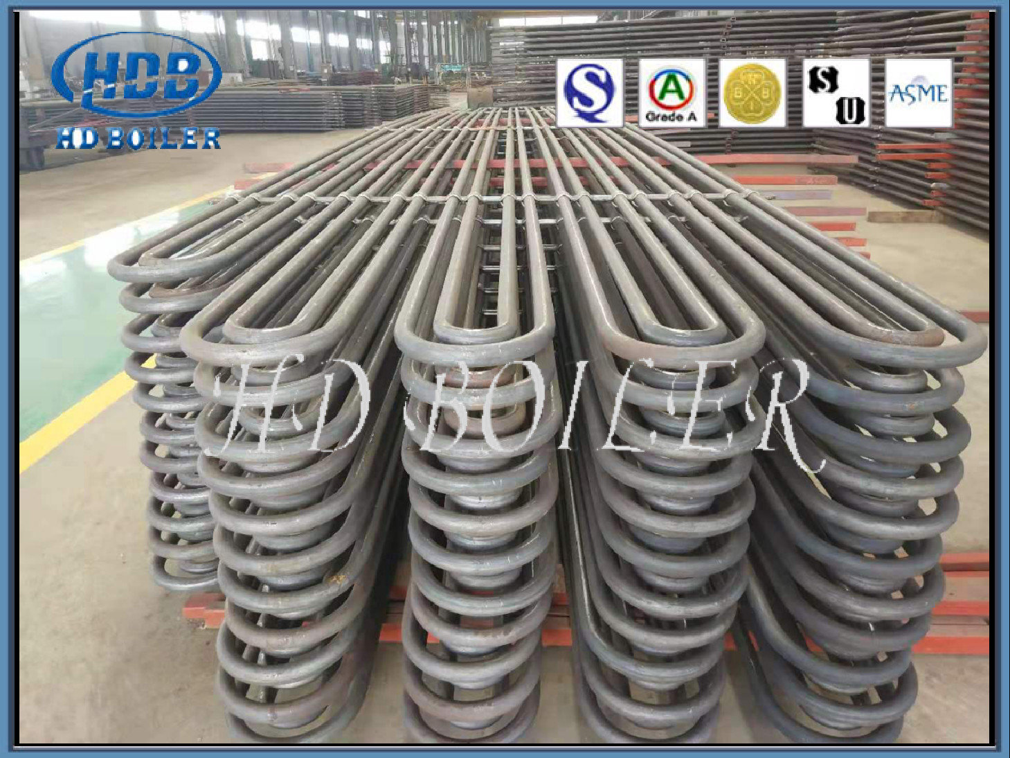 ISO / ASME Standard Mechanical Condensing CFB Boiler Economizer / Heat Exchanger with fin tube In Boiler