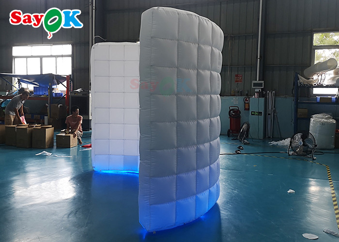Event Exhibition Inflatable Photo Booth Wall Background Frame With LED Light