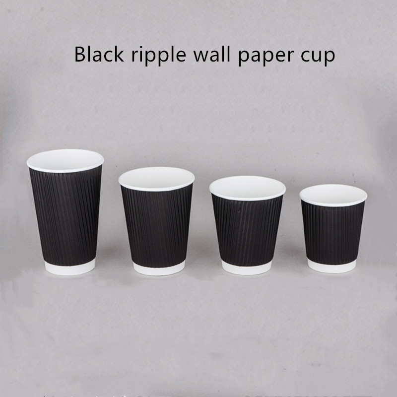 Corrugated 250gsm 300gsm Kraft Paper Coffee Drinking Cup Disposable