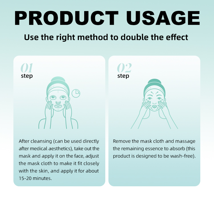 Cosmetics Private Label Collagen Facial Sheet Mask Moisturizing Pore Tightening Bio Collagen Face Mask